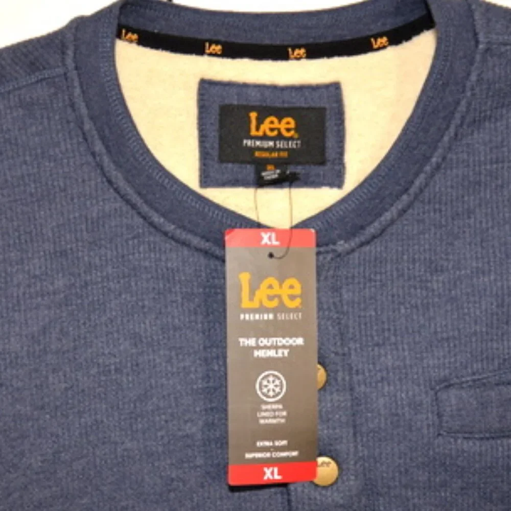 Lee Premium Select Men’s Regular Fit, Sherpa Lined, Outdoor Henley - Size: XL - Picture 7 of 9